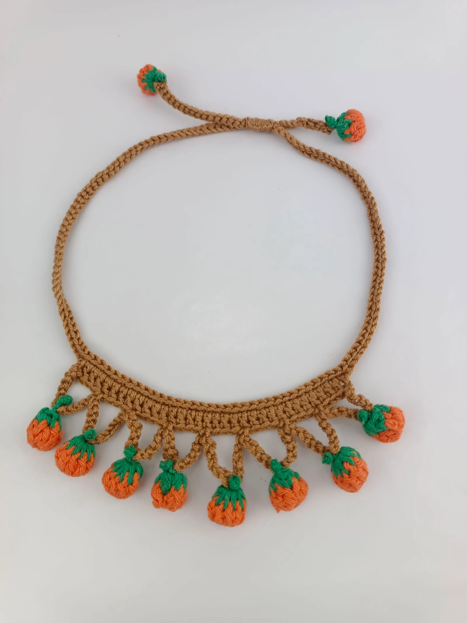Colar de crochê com laranjinhas – photo 2